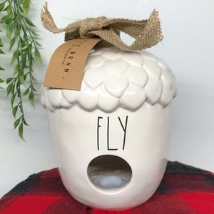 Rae Dunn acorn birdhouse fly large lettering